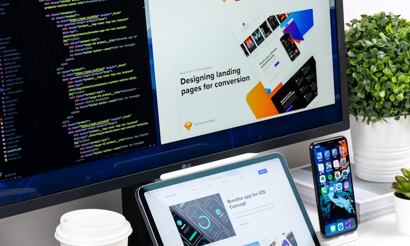 Modern website design and development